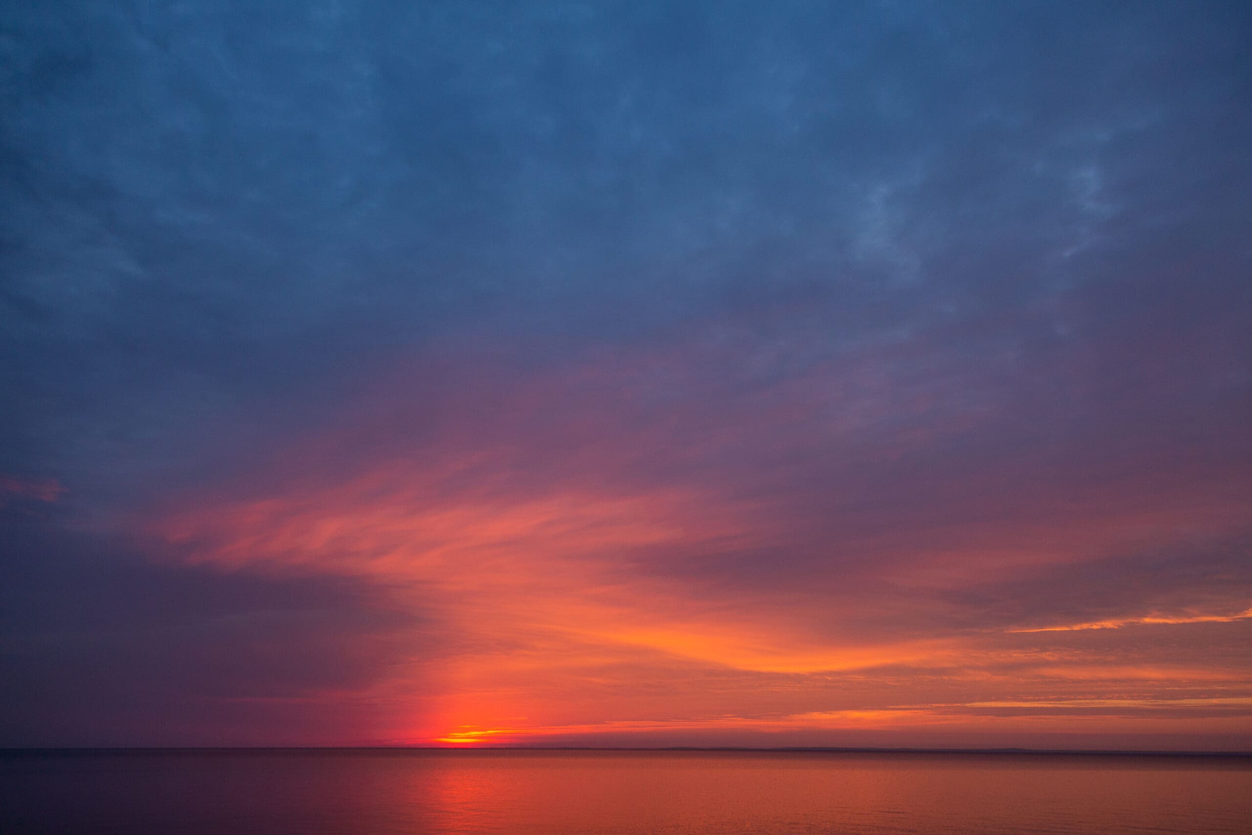 sunrise over lake superior